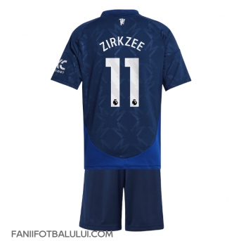 Manchester United Joshua Zirkzee #11 Echipament de Fotbal Replică 2024-25 Copii Deplasare (+ Șorturi)